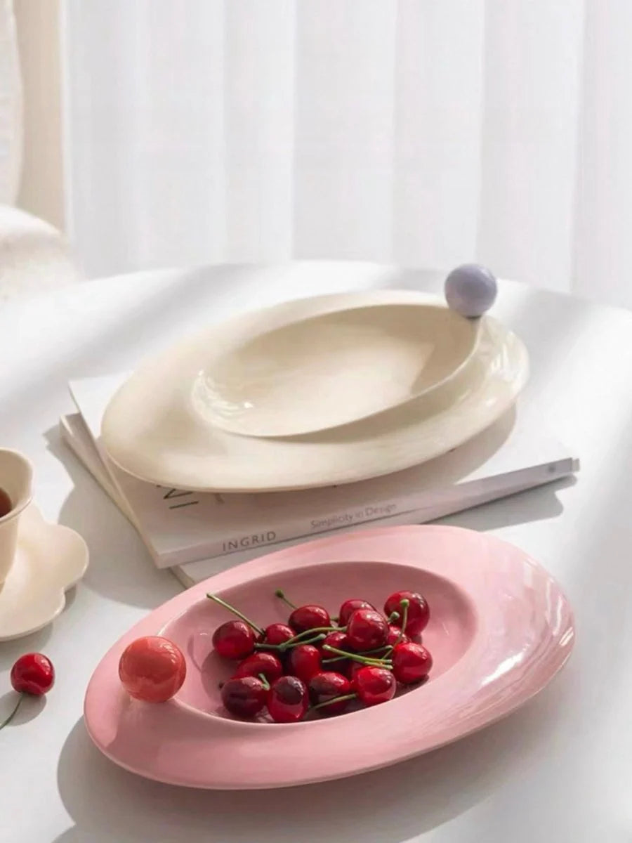 Handmade Ceramic Rim Soup Bowl with Bubble Dot Edge – image 2