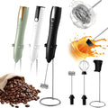 Milk Frother Handheld, Rechargeable Electric Whisk with Stand