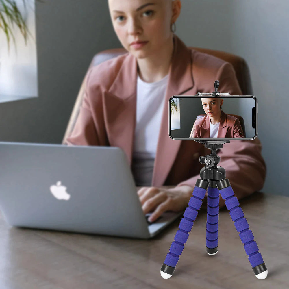 Phone Tripod, Flexible Mini Octopus Stand with Phone Clip – image 3