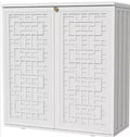 10 Cubic Feet Modern Simple Plastic Outdoor Patio School Living Room Storage Cabinet with 1 Panel