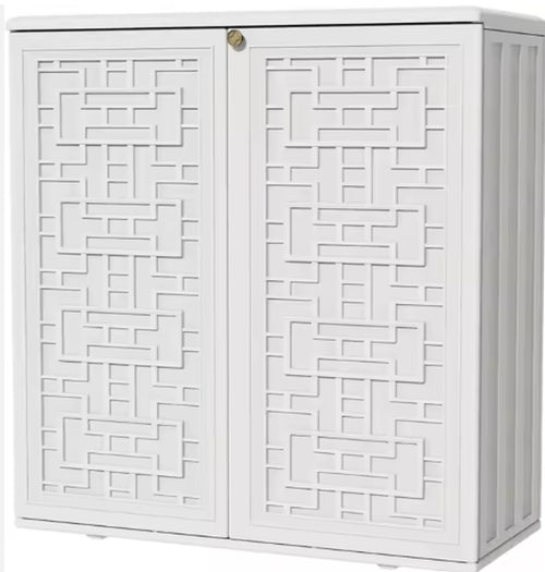 10 Cubic Feet Modern Simple Plastic Outdoor Patio School Living Room Storage Cabinet with 1 Panel