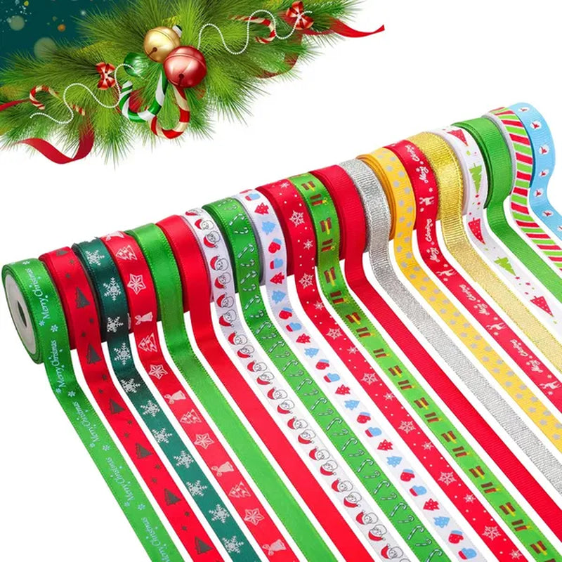 Christmas Gift Wrapping Ribbon 20 Rolls 100 Yards 3/8 Inch – image 6