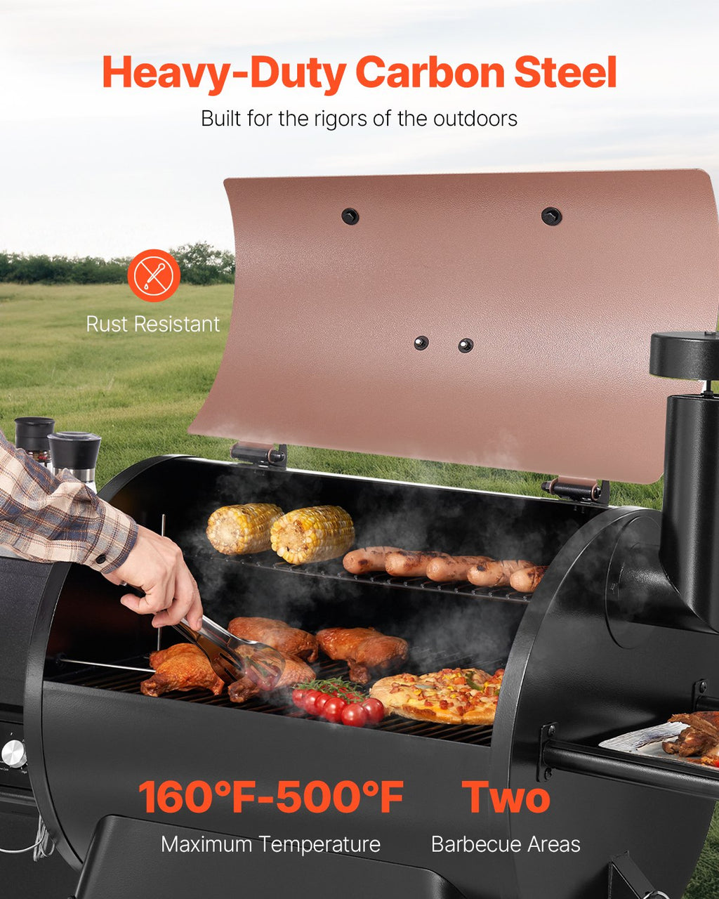 Wood Pellet Grill Smoker 575 Sq In with Digital Temperature Control – image 3