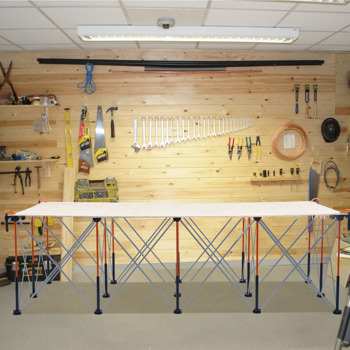 Portable Folding Workstand 8 x 4 ft, 6000 lb Capacity