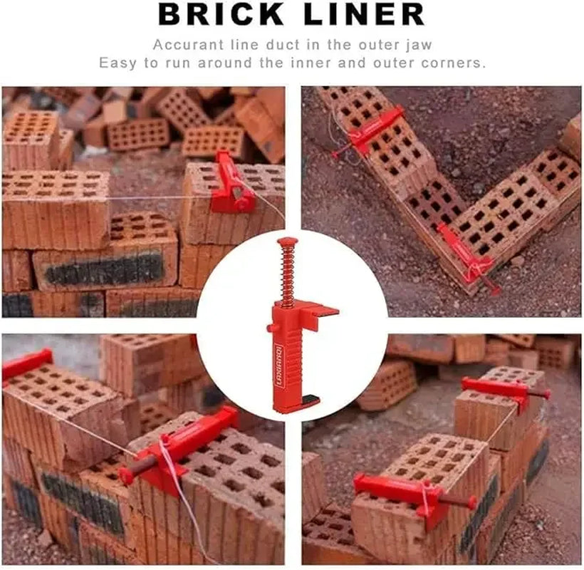Brick Line Blocks with Wire Reel, 2-Pack Bricklaying Mason Line Holder