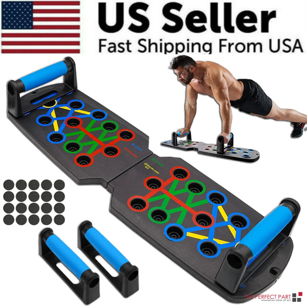 Push Up Board 28-in-1 - Foldable Push Up Bar System with Handles