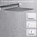 12 in Square Rain Shower Combo Set with Handheld & Rough-In Valve, Chrome