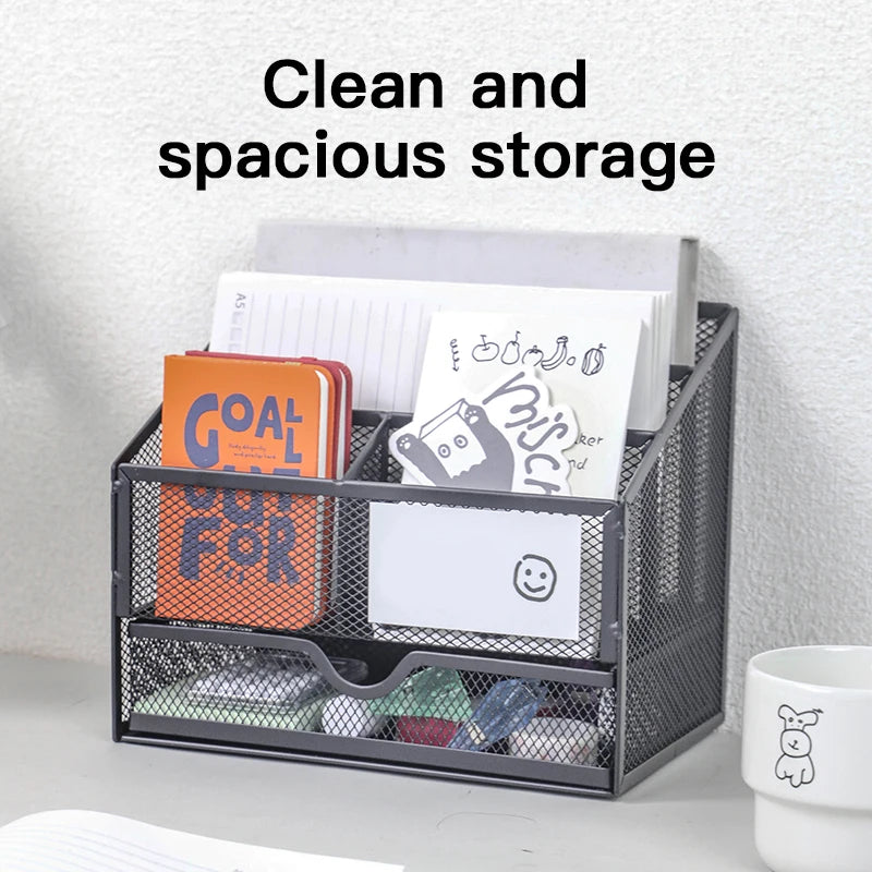 Desk Organizer with Drawer and Pen Holder – image 7