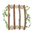 Natural Wood Bird Swing - Branch Perch Cage Toy for Parrots