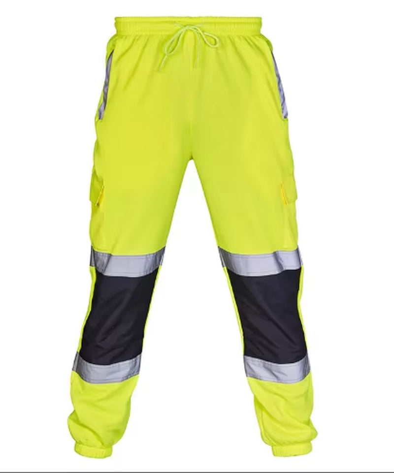 Work Hi-Vis Cargo Pants with Reflective Stripes, Multi-Pocket – image 8