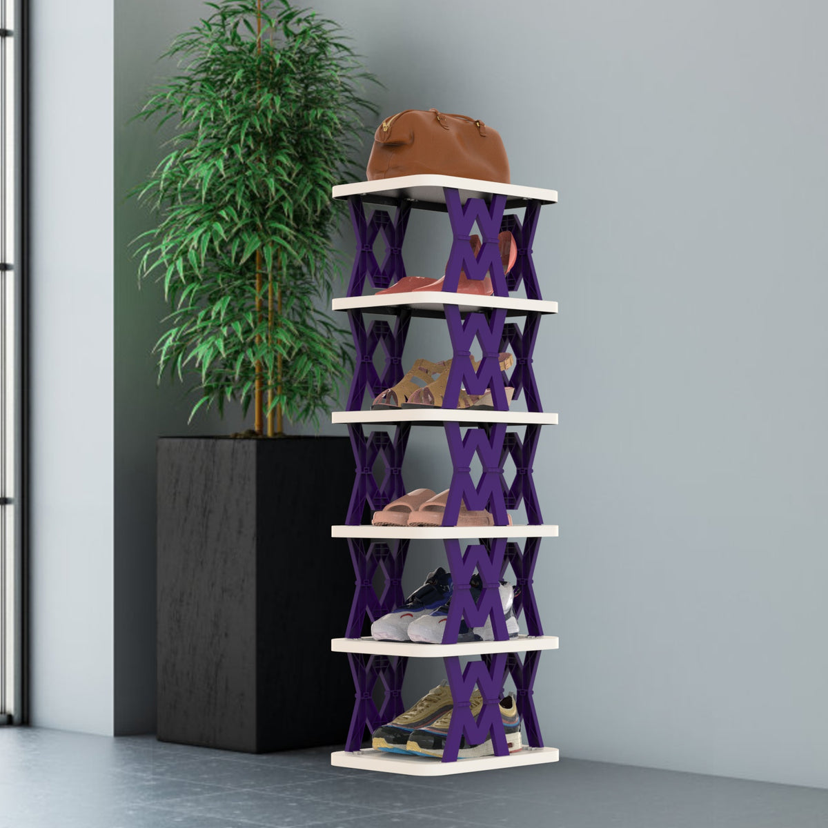 6-Tier Foldable Vertical Shoe Rack – image 20