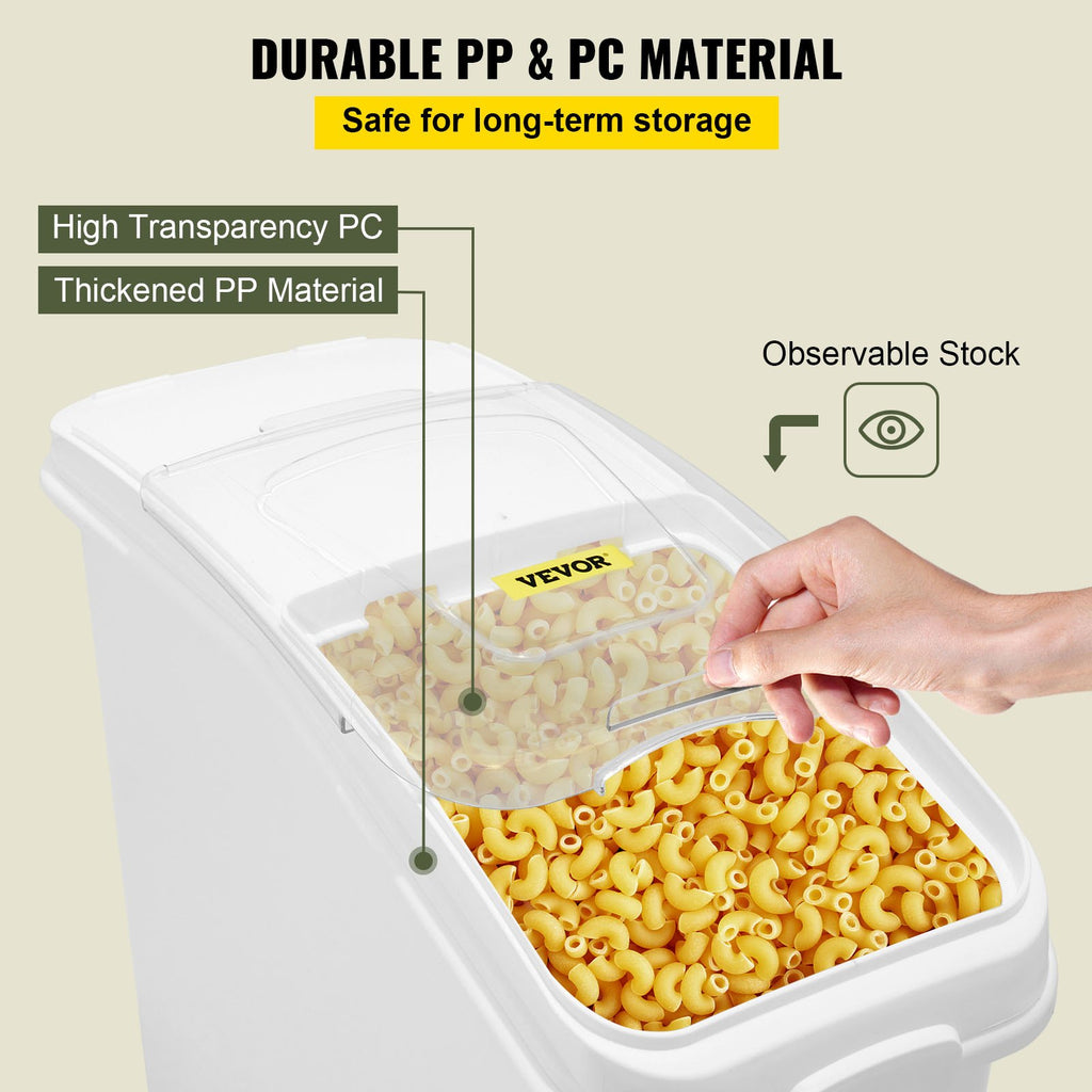 Ingredient Bin 27 Gallon with Scoop and Sliding Lid, Airtight Food Bin – image 6