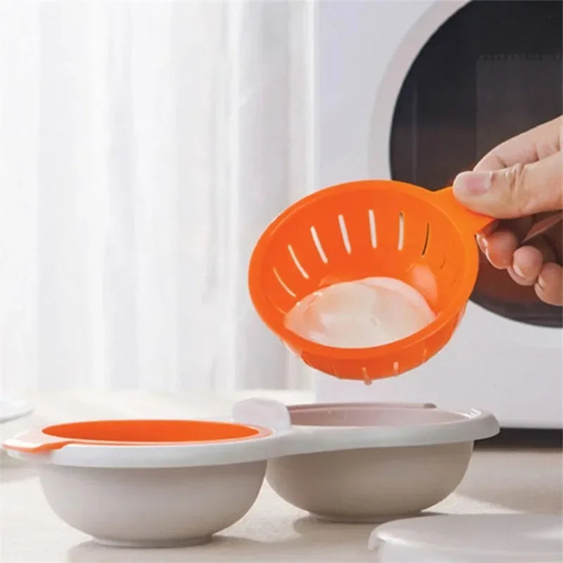 Microwave Egg Poacher – Double-Cup Quick Egg Cooker – image 6