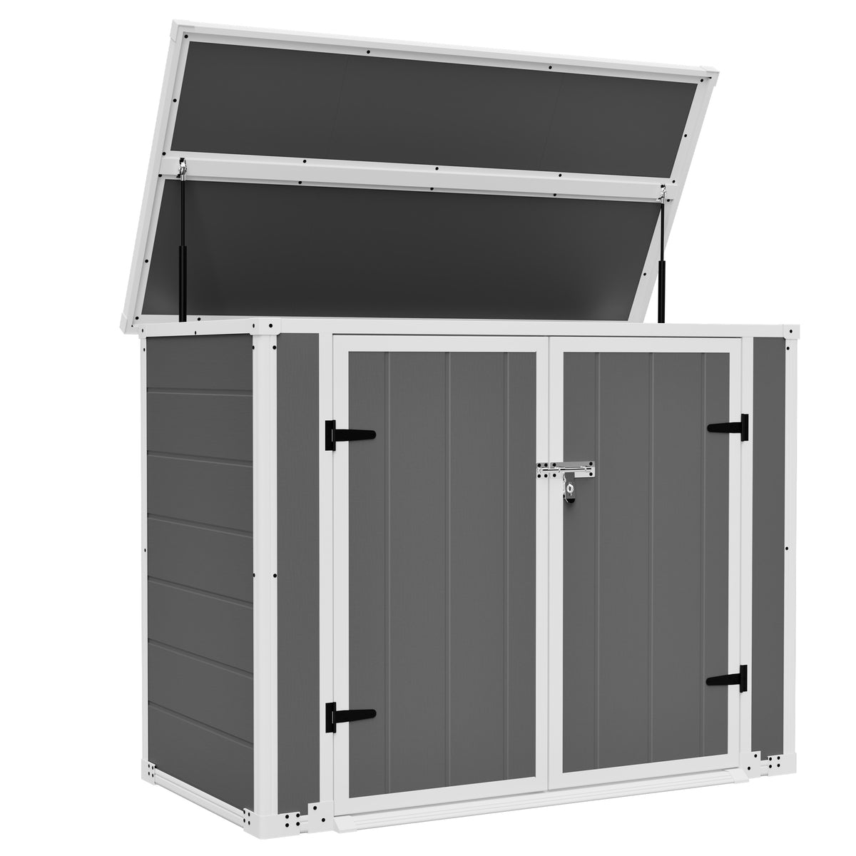 Outdoor Storage Shed Horizontal with Ramp and Lockable Lid, 33 cu ft – image 19