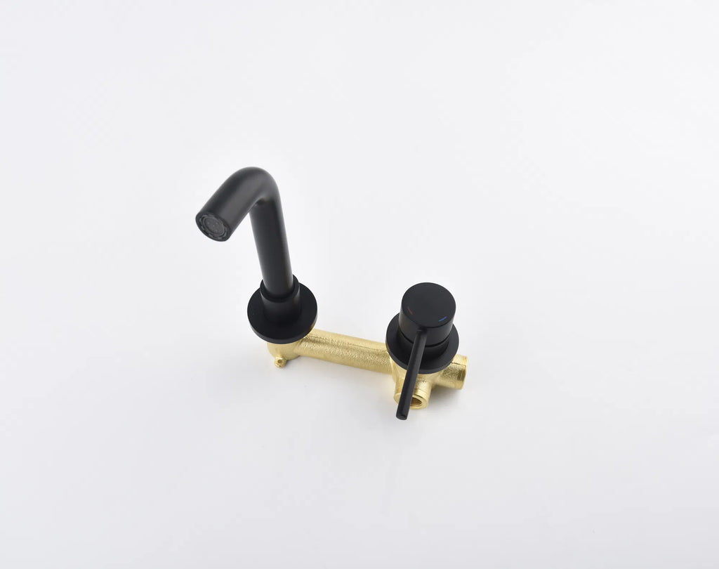Wall Mounted Bathroom Sink Faucet, Single Handle with Pop-Up Drain – image 13