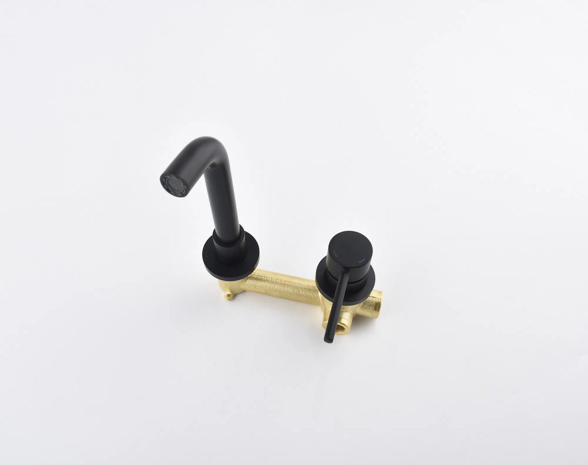 Wall Mounted Bathroom Sink Faucet, Single Handle with Pop-Up Drain – image 13