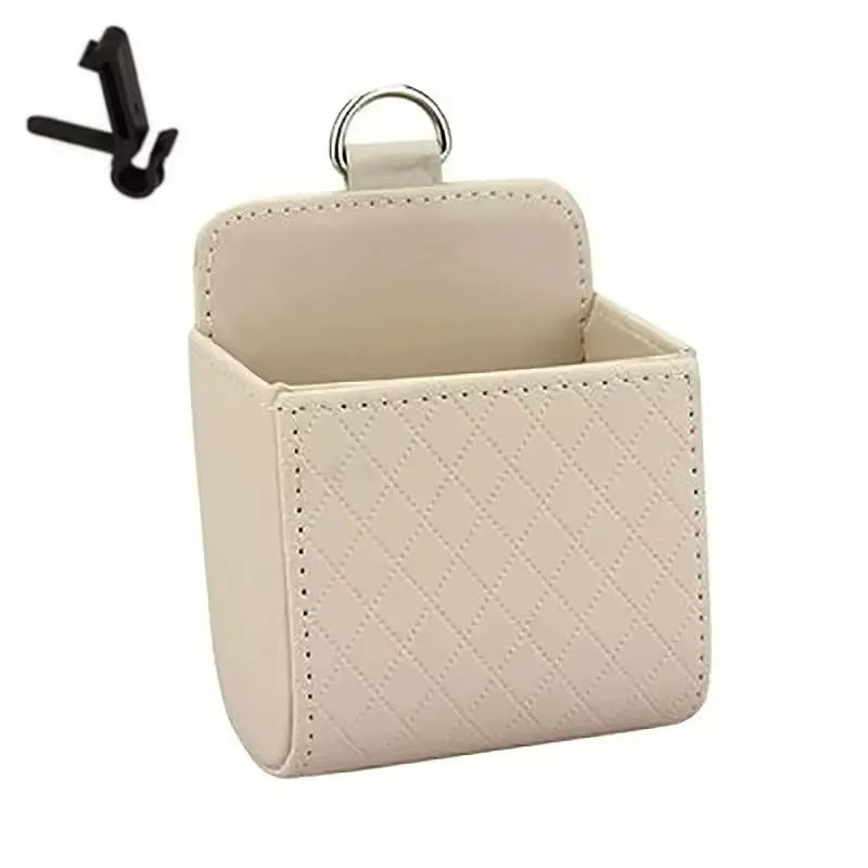 PU Leather Air Vent Organizer for Glasses & Phone – image 10