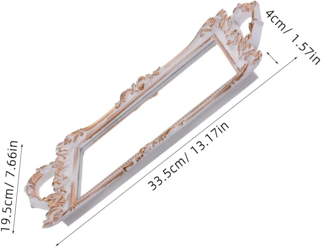Mirror Vanity Tray - Gold Perfume and Jewelry Display Tray – image 2