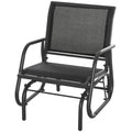 Outdoor Mesh Glider Chair With Curved Armrests – image 1