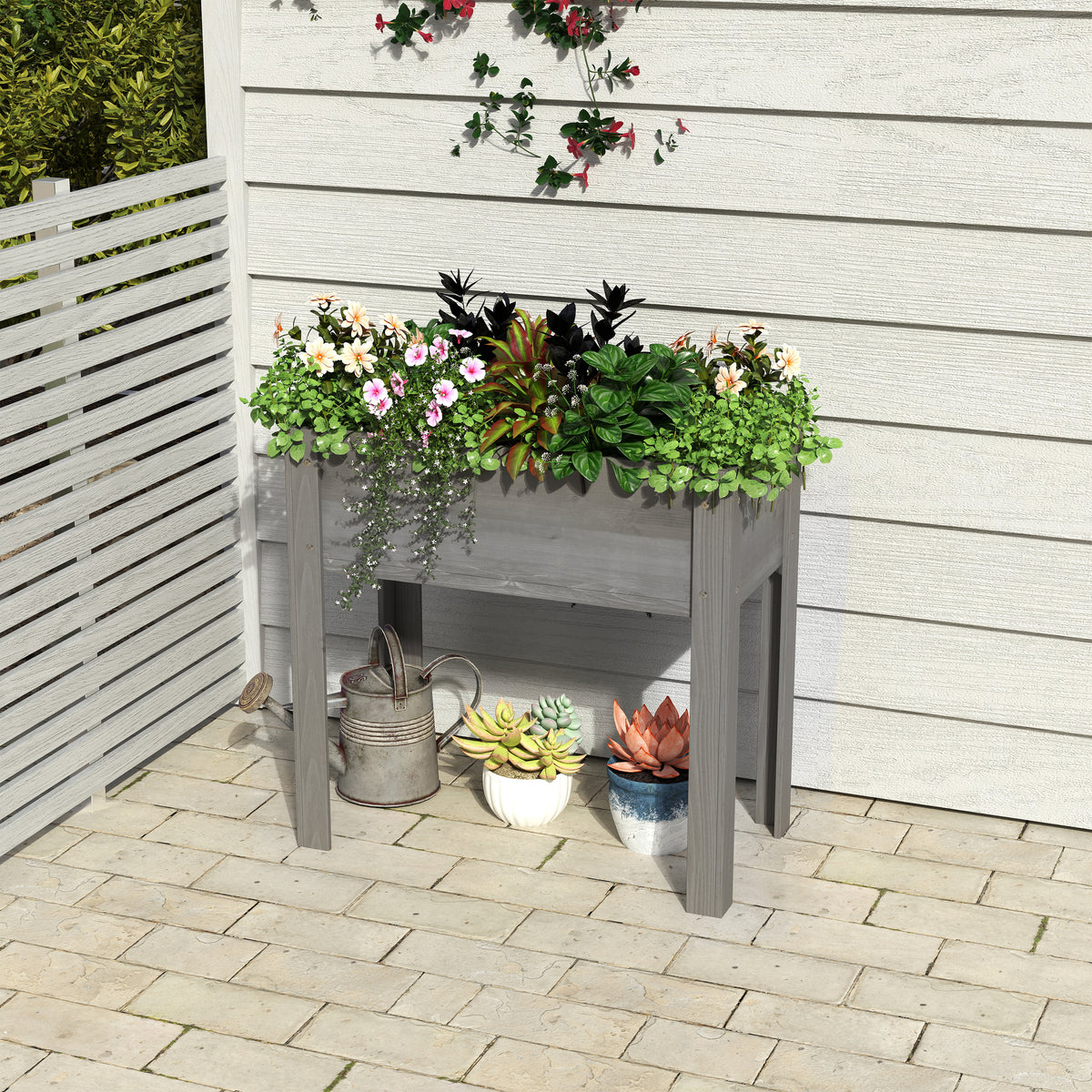 Elevated Raised Garden Bed with Legs Wooden Planter Box 31in – image 4