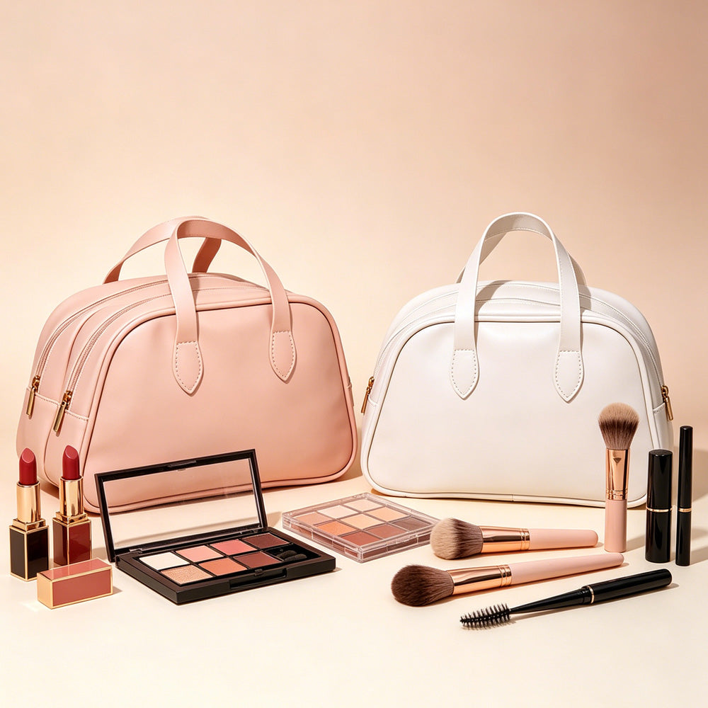 Makeup Bag Set, Water-Resistant PU Travel Cosmetic Organizer – image 2