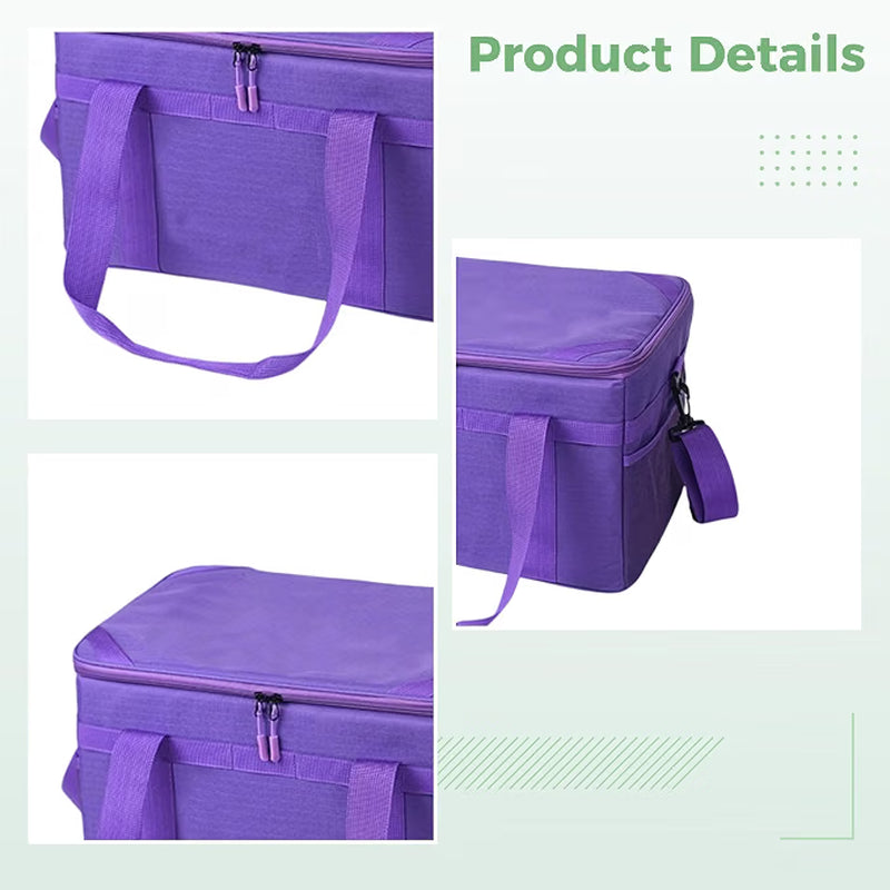 Camping Storage Bag 36L, 600D Plaid Tote with Waterproof Base – image 4