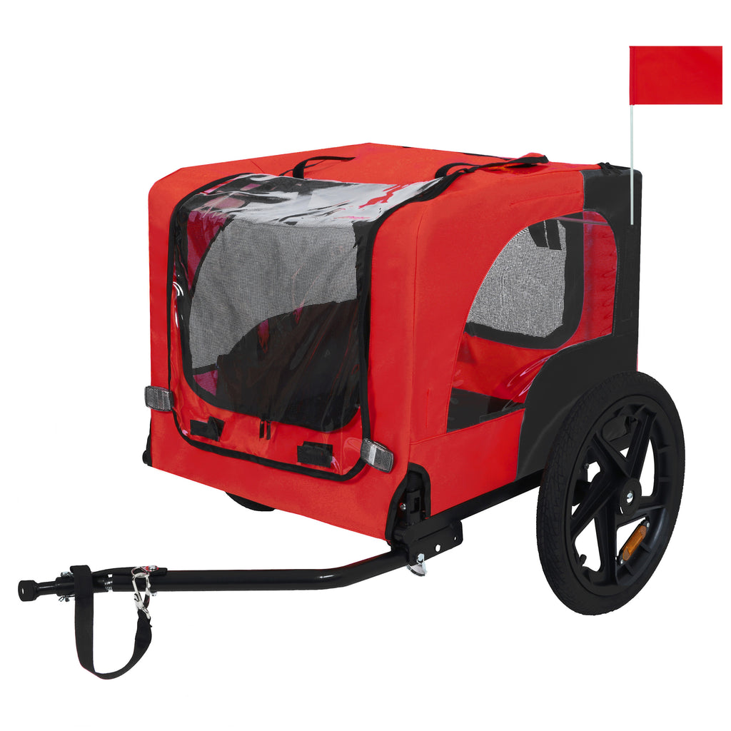 Folding Dog Bike Trailer for Small & Medium Dogs, Quick-Release Wheels – image 2