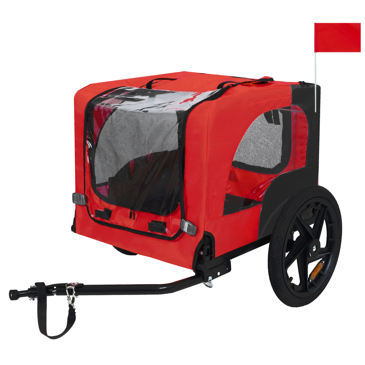 Folding Dog Bike Trailer for Small & Medium Dogs, Quick-Release Wheels – image 2