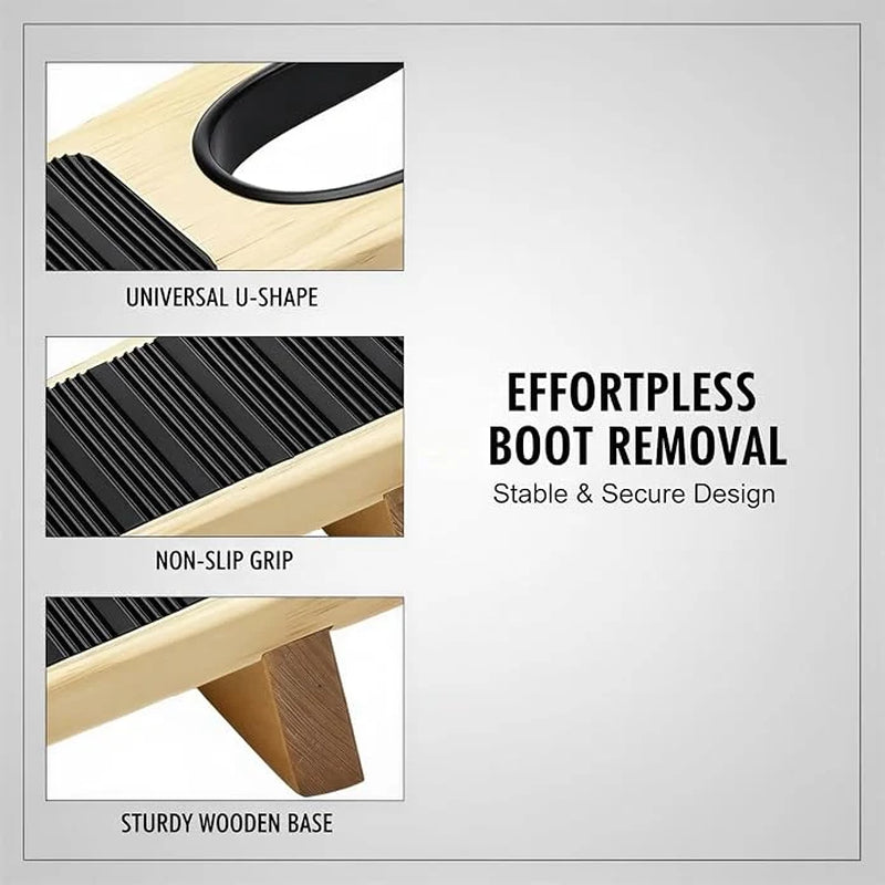 Boot Jack and Hook Set – Wooden Work Boot Remover and Puller