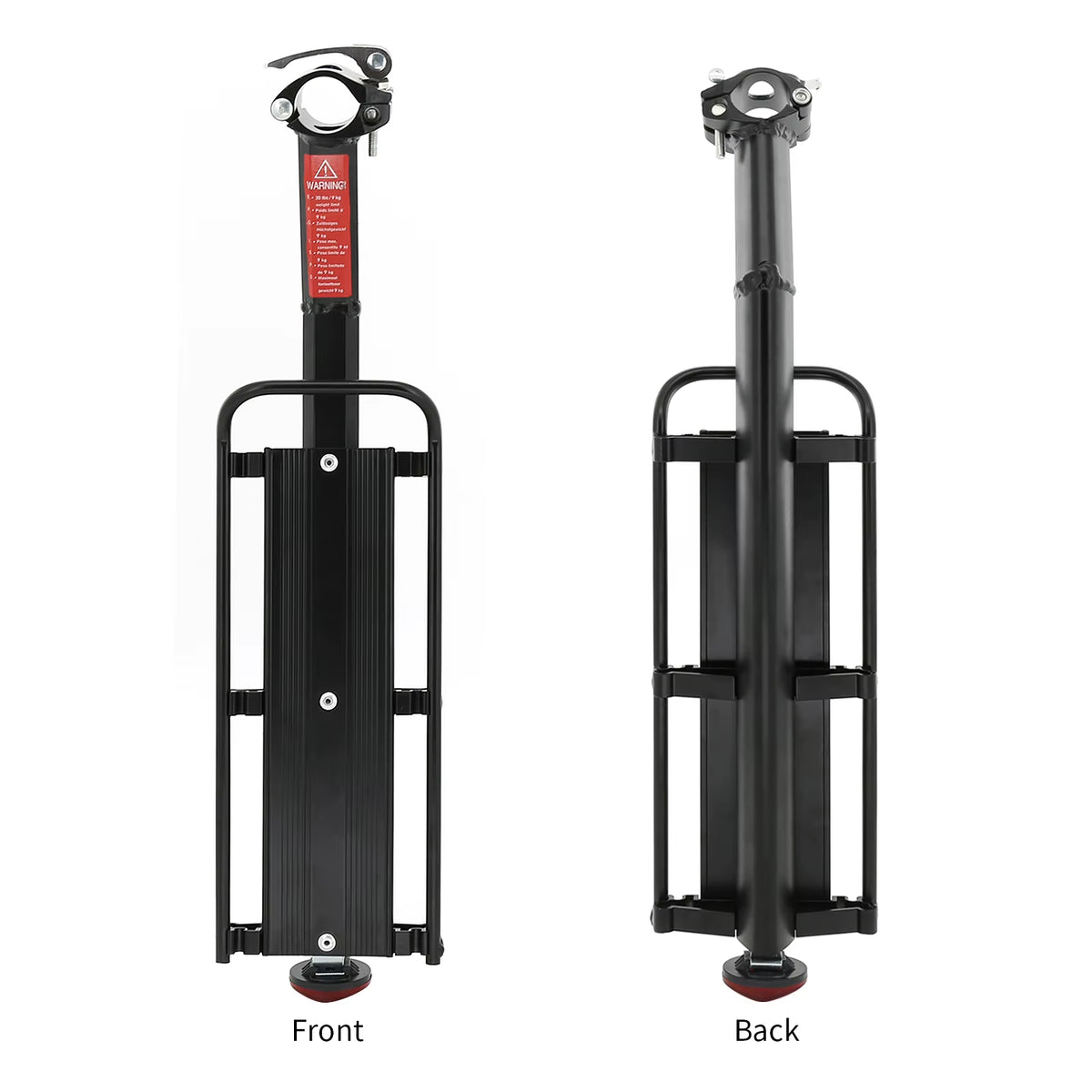 Bike Rear Rack, Quick Release Aluminum Cargo Carrier with Reflector – image 4