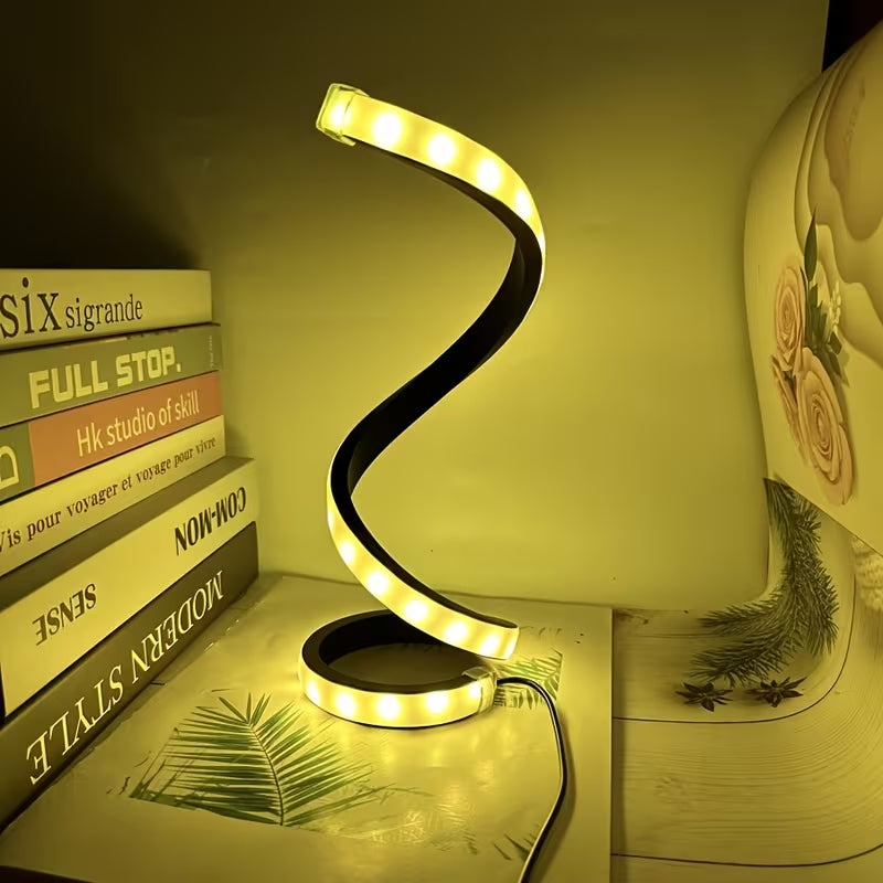Spiral LED Desk Lamp – 2 Pack USB Dimmable, 3 Colors – image 4