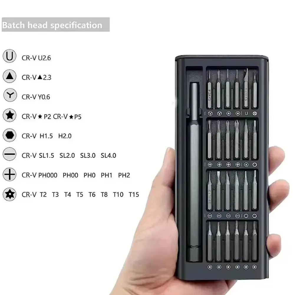 24-In-1 Precision Screwdriver Set - Mini Repair Kit for Phones, Laptops & Glasses