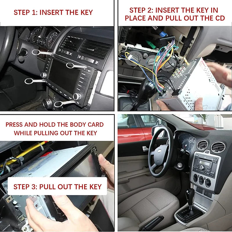 Car Radio Removal Keys – Stainless Steel Stereo Release Tool – image 5