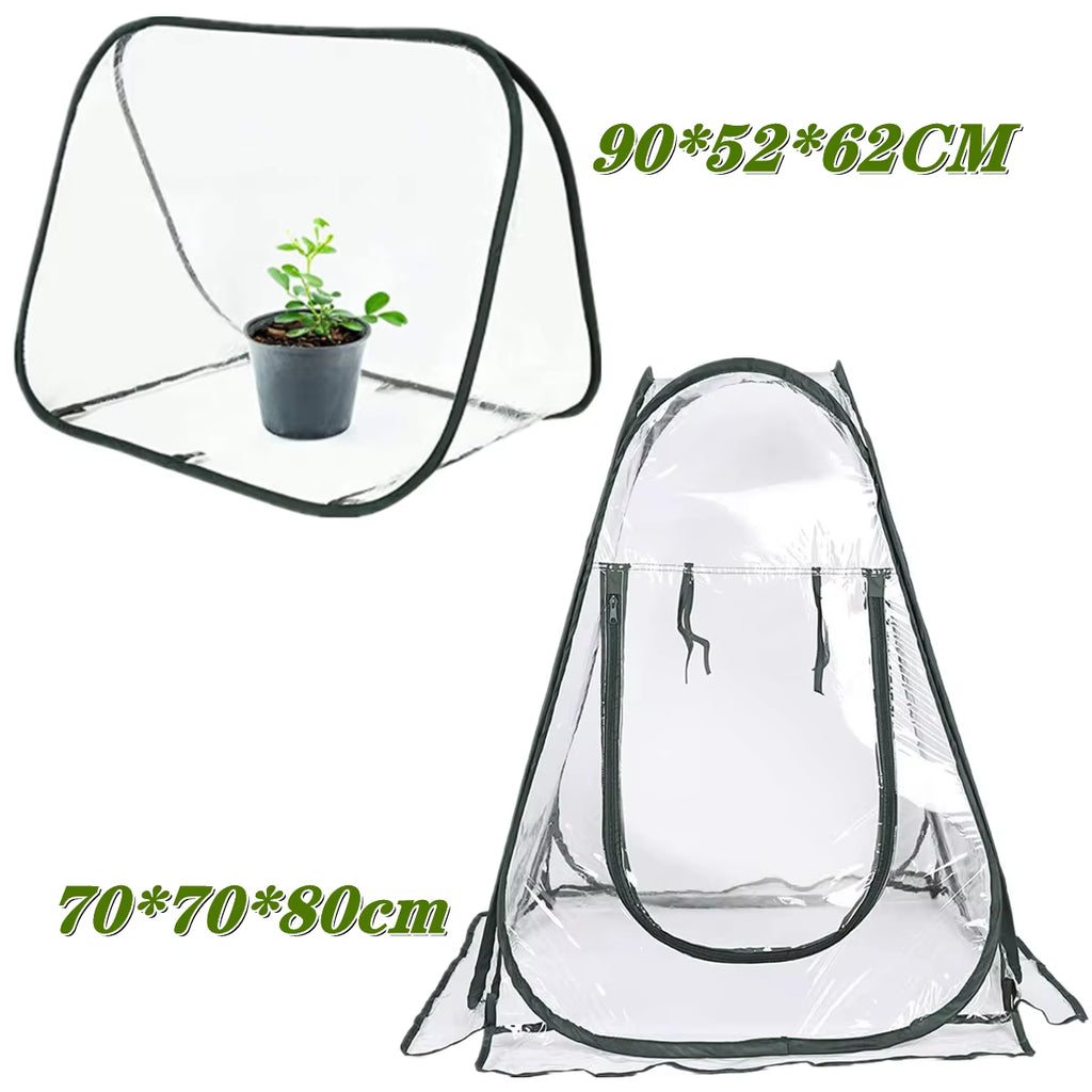 Pop-Up Mini Greenhouse Cover for Potted Plants, PVC & Steel – image 3