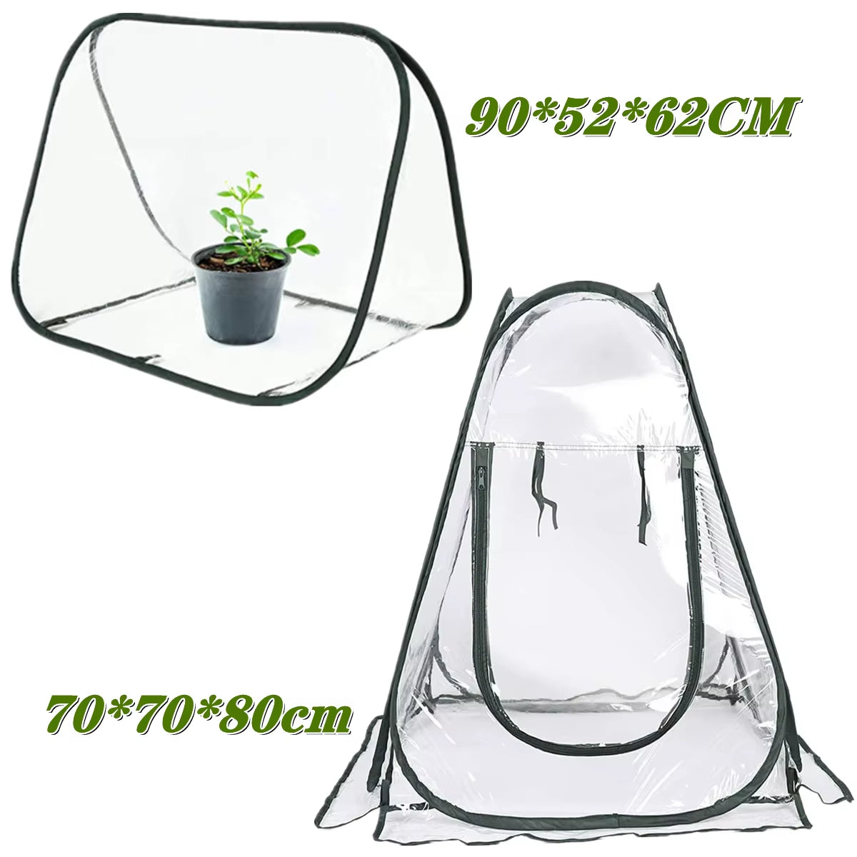Pop-Up Mini Greenhouse Cover for Potted Plants, PVC & Steel – image 3