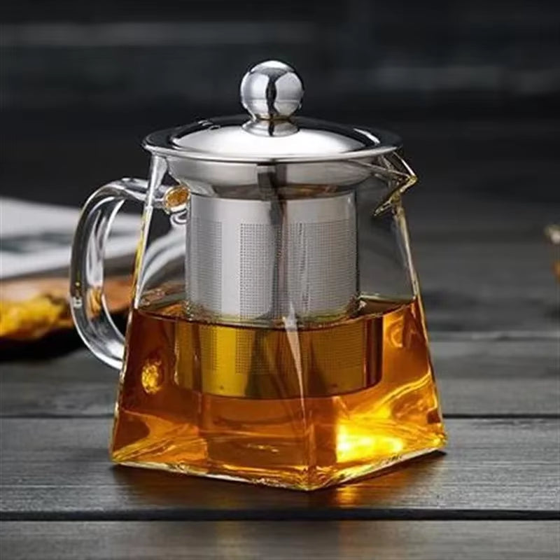 Glass Teapot with Infuser - Heat-Resistant Loose Leaf Tea Pot – image 7