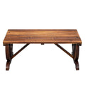 Rustic Garden Bench - 2-Person Wagon Wheel Outdoor Porch Bench