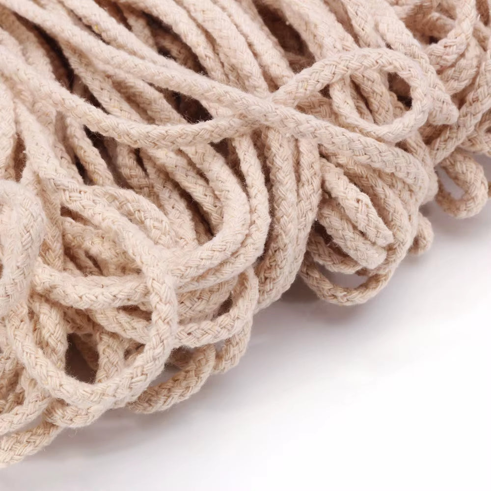 5mm Braided Cotton Macrame Cord, 100m Roll for Wall Hangings – image 5
