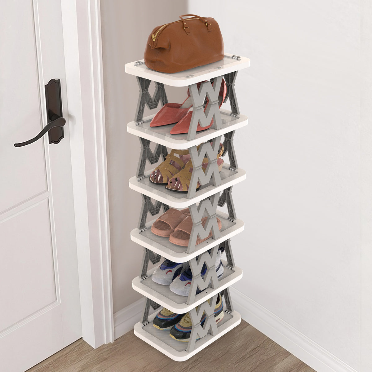 6-Tier Foldable Vertical Shoe Rack – image 15