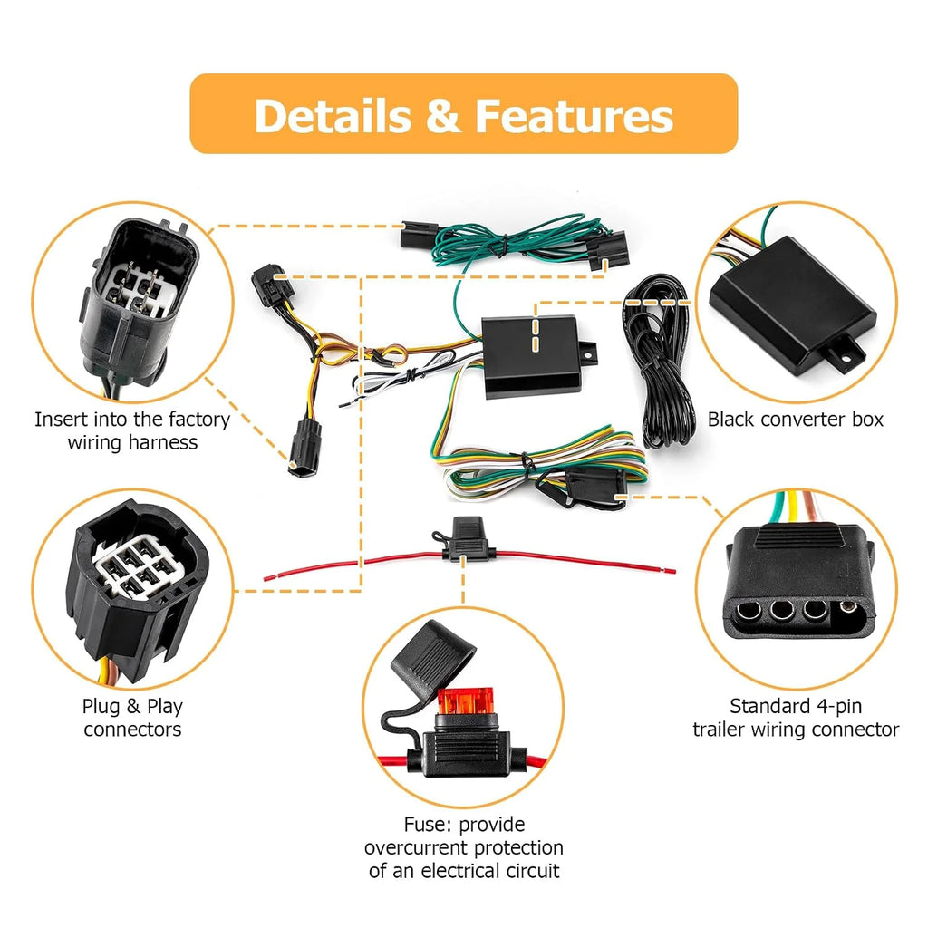4-Pin Trailer Wiring Harness for 2011-2016 Chrysler Town and Country – image 7