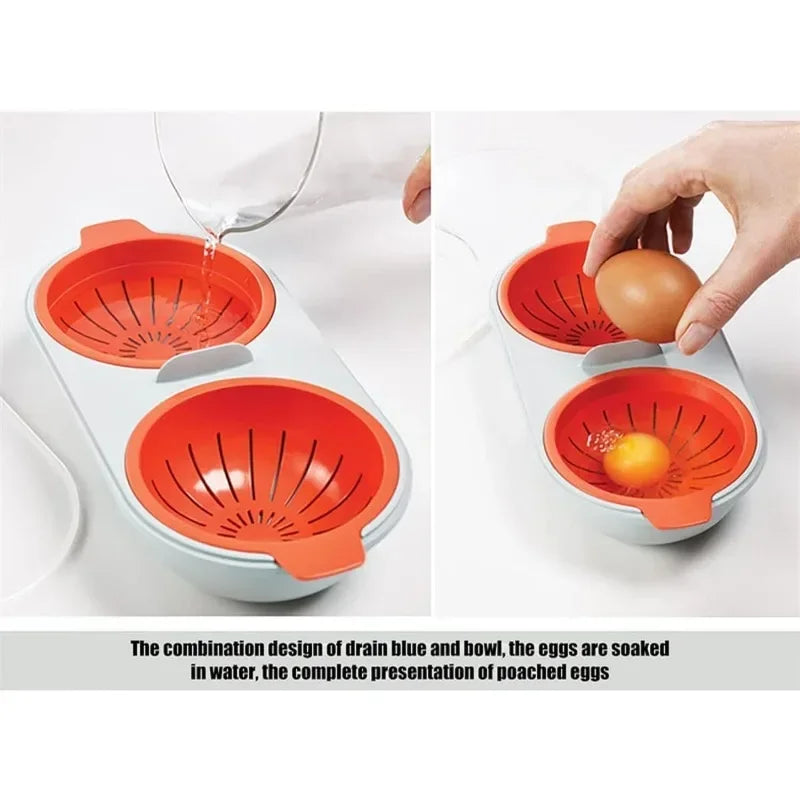 Microwave Egg Poacher – Double-Cup Quick Egg Cooker – image 4