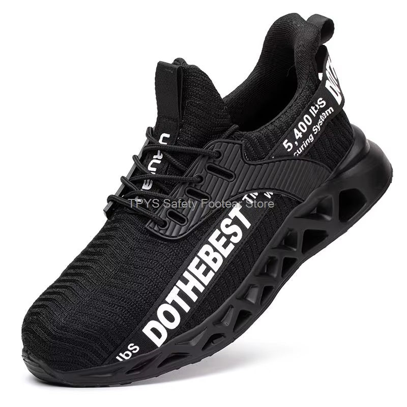 Oilfield Steel Toe Work Shoes, Lightweight Puncture-Resistant Sneakers
