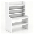 Desktop Storage Organizer, 6-Tier Wooden Shelf with Removable Tiers