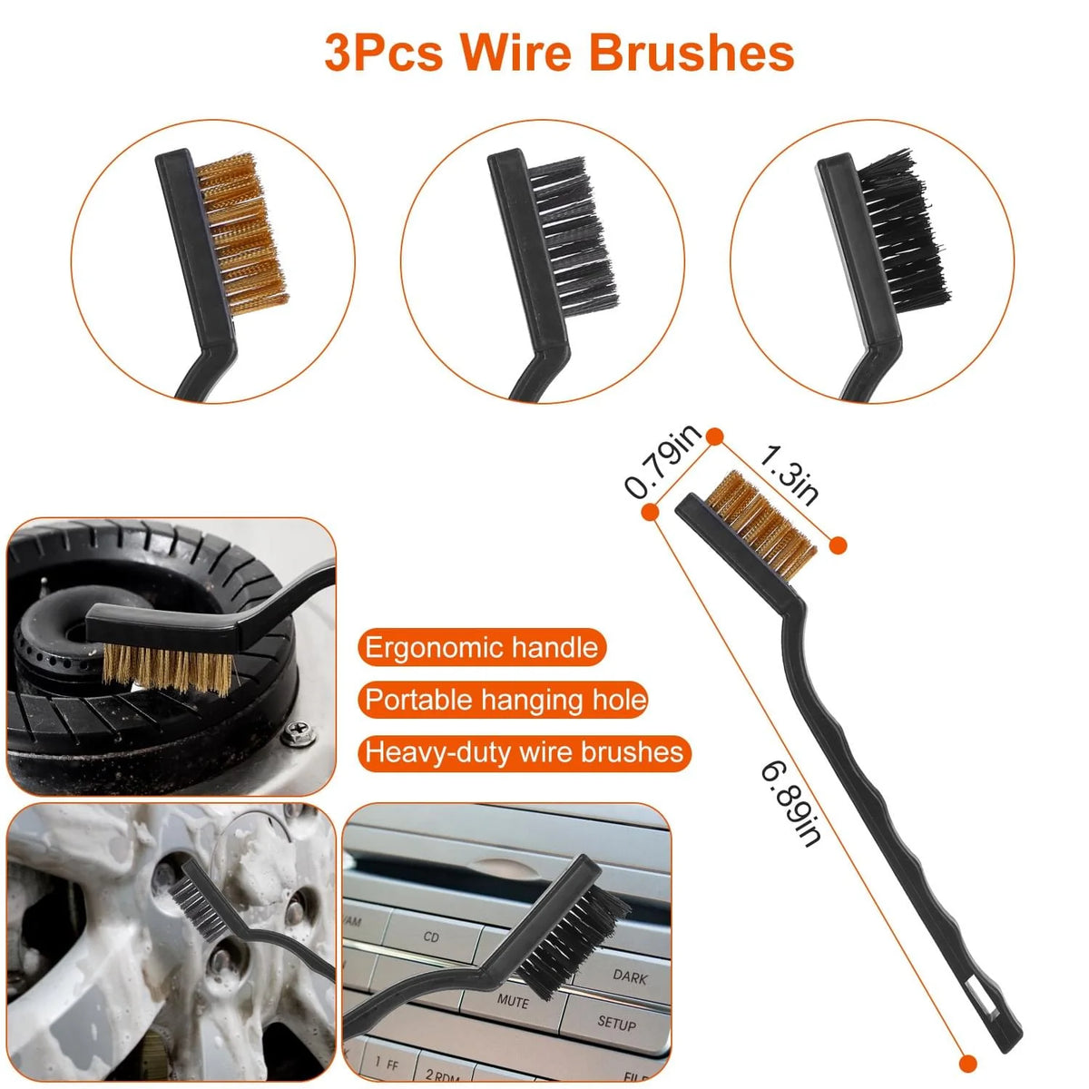 Car Detailing Brush Kit 26 Pcs Drill Brush and Buffing Pads – image 3