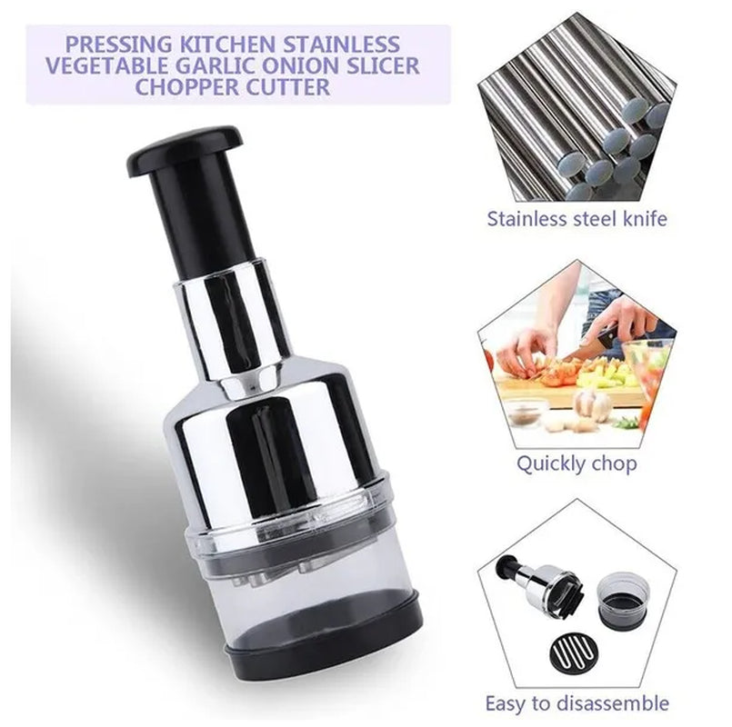 Hand Food Chopper, Pull-Down Onion & Garlic Dicer – image 4