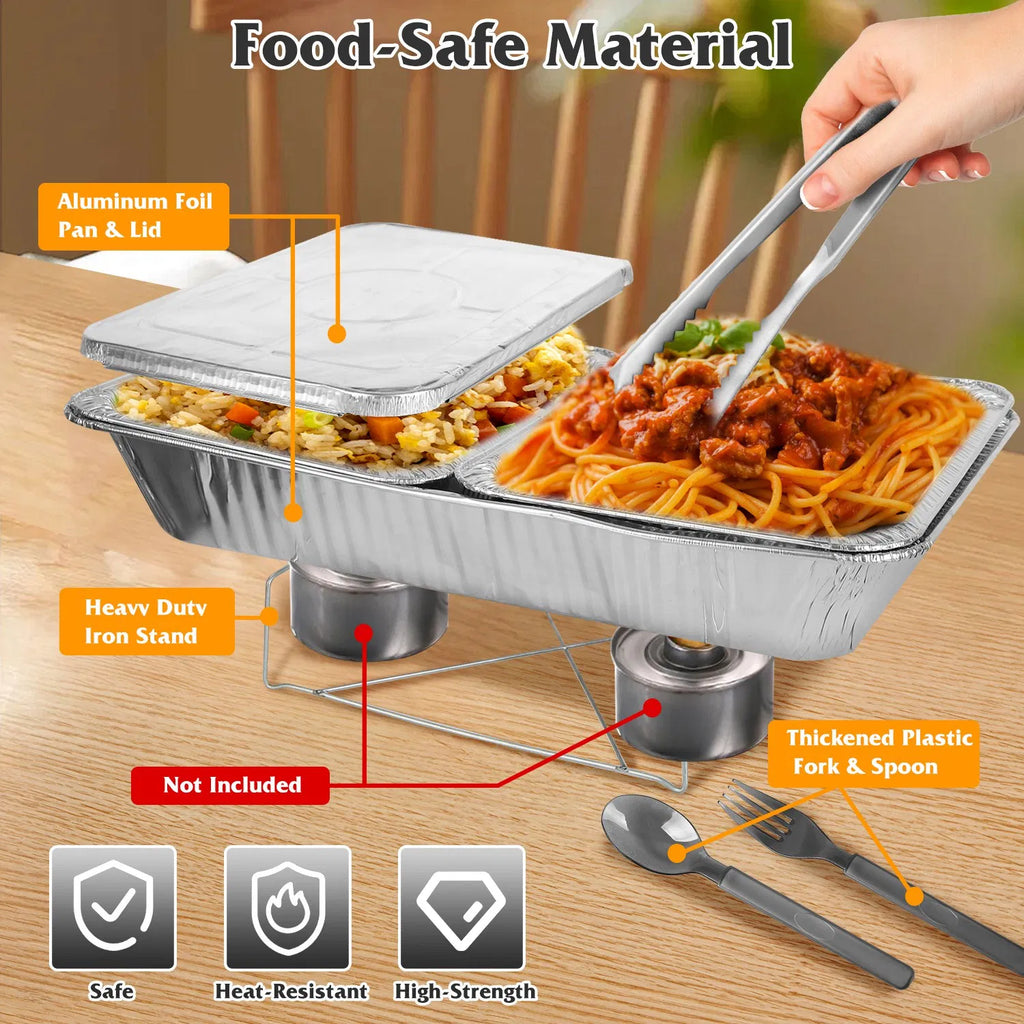 Disposable Chafing Dish Buffet Set, 42 Piece Party Serving Kit – image 5