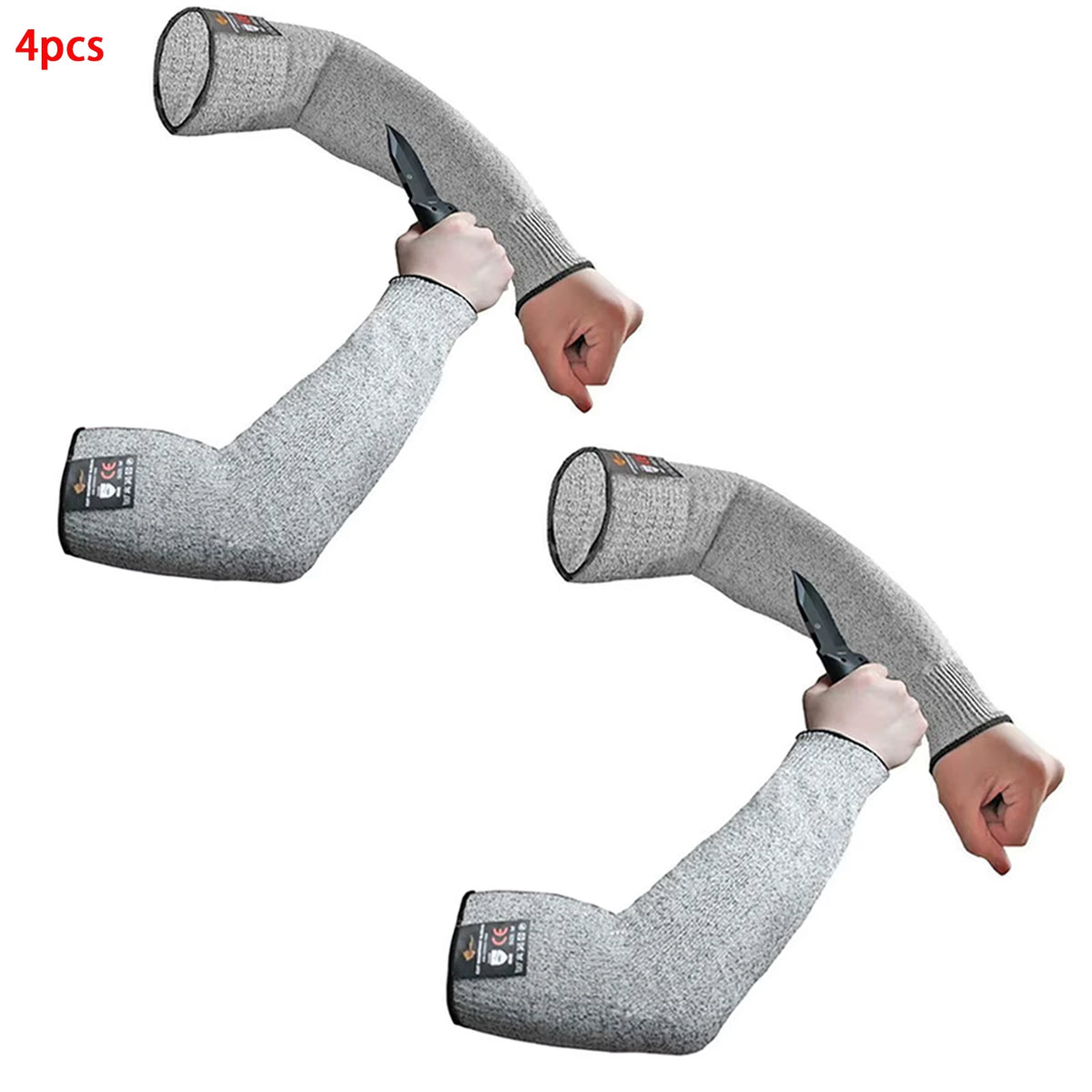 Work Safety Cut Resistant Arm Sleeves, HPPE Forearm Guards, 1 Pair – image 8