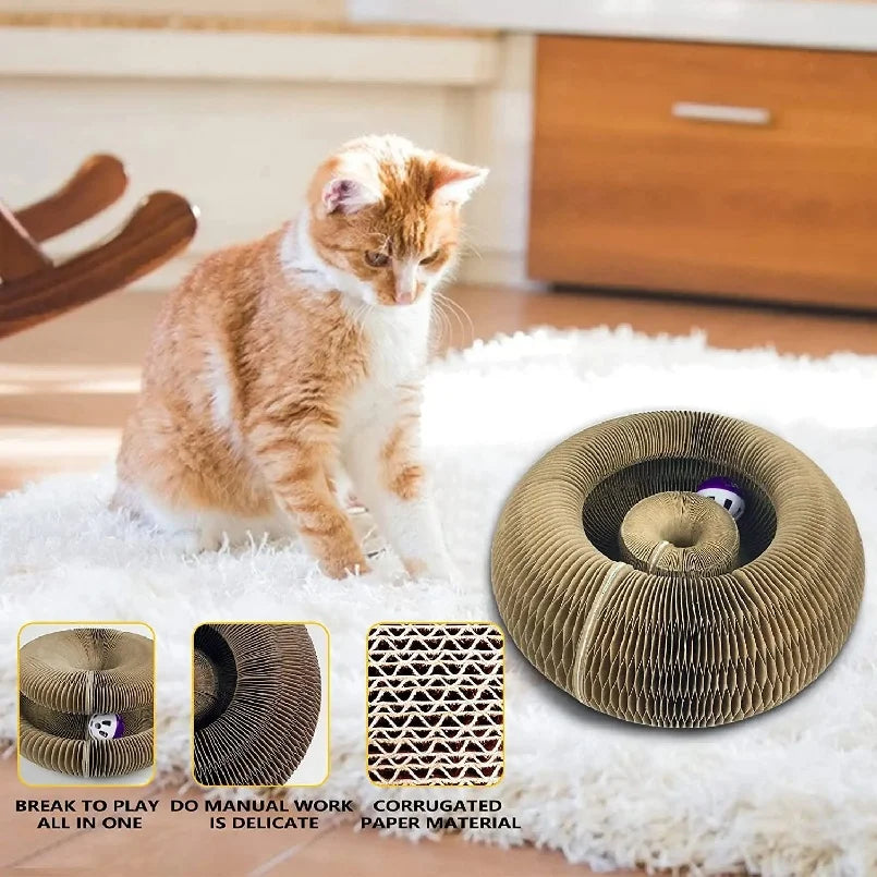 Foldable Cat Scratching Board - Accordion Cardboard Scratcher & Bed – image 5