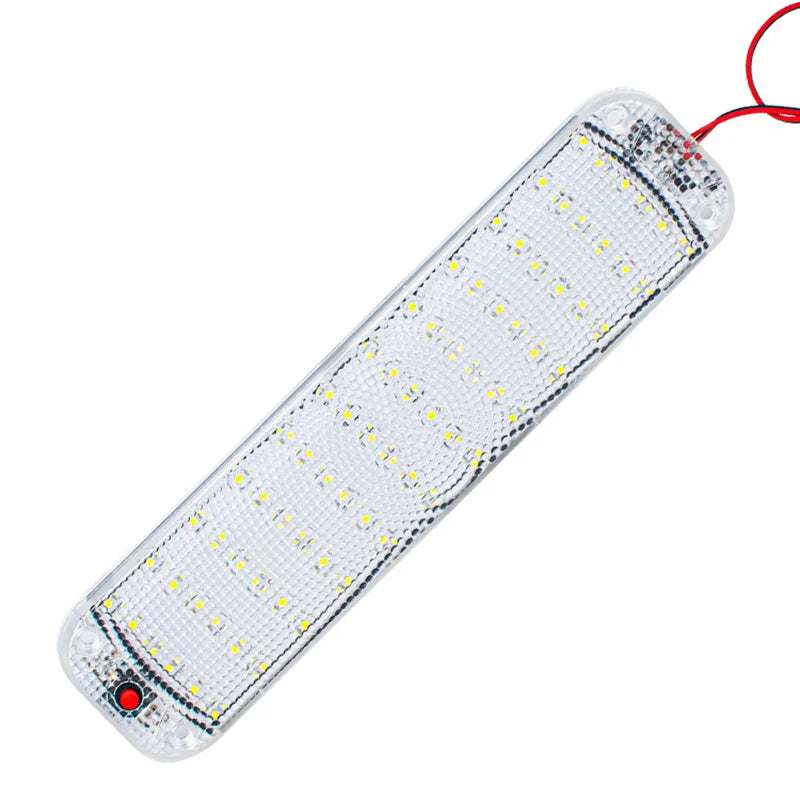 72 LED Interior Light Bar 12-80V with Switch for Cars, Vans, RVs