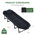 Folding Camping Cot Recliner 3-in-1 Heavy Duty Portable Bed